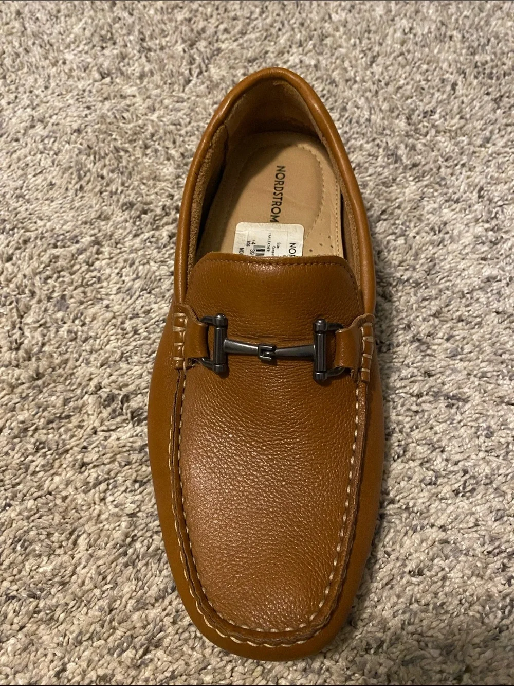 Nordstrom Men's Tan Leather Bit Loafers